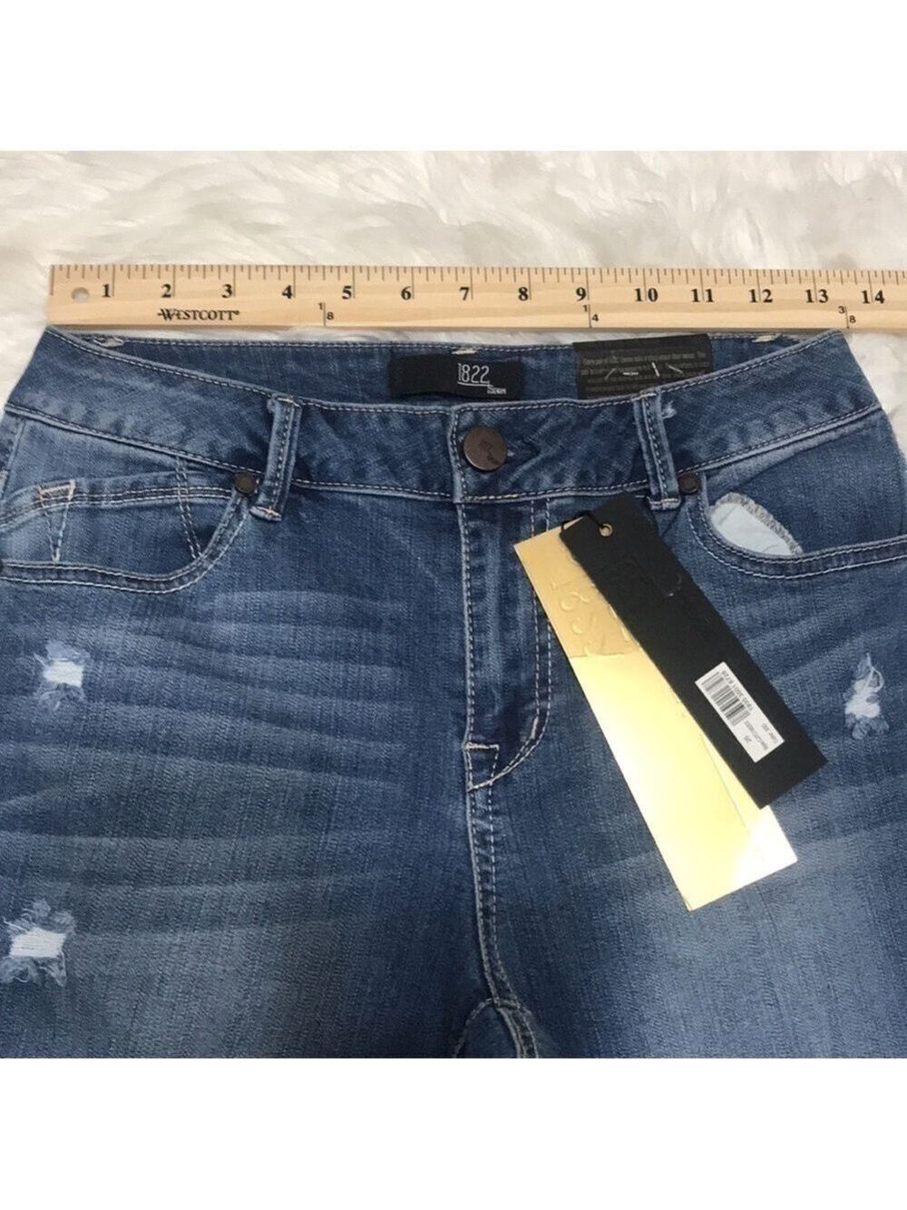 NWT 1822 Denim High Rise Mom Ankle Jeans Sz 26 - Picture 3 of 12